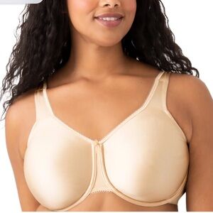 Wacoal Beige Basic Beauty Full Figure Seamless Underwire Bra comfy Plus size 42D